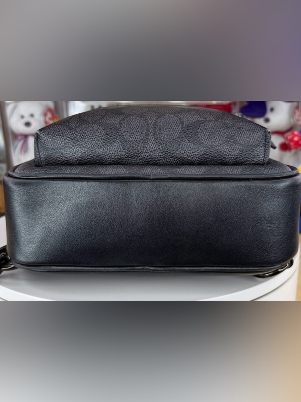 Coach Men's Black/Gray Signature Mini Backpack - Picture 9 of 11